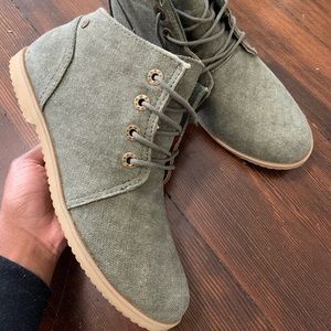 BearPaw Olive Ankle Boots